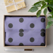 Polka Dot Tissue Paper (Lavendel & Schwarz) Seidenpapier (Geschenk)