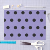 Polka Dot Tissue Paper (Lavendel & Schwarz) Seidenpapier (Handwerk)