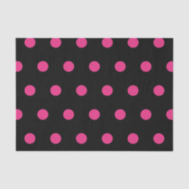 Polka Dot Tissue Paper (Schwarz & Neon Pink) Seidenpapier
