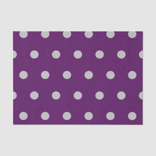 Polka Dot Tissue (Plum & Silver) Seidenpapier (Vorderseite)