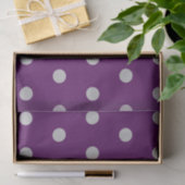 Polka Dot Tissue (Plum & Silver) Seidenpapier (Geschenk)
