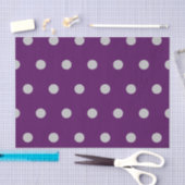 Polka Dot Tissue (Plum & Silver) Seidenpapier (Handwerk)