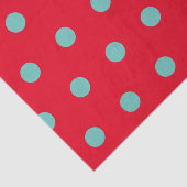 Polka Dot Tissue (Red & Aqua) Seidenpapier (Ausschnitt)