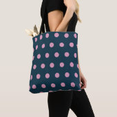 Polka Dot Tote Bag (Midnight Blue & Soft Pink) Tasche (Von Nahem)