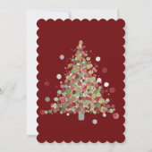 Polka Dot Tree Christmas Holiday Party Einladung (Rückseite)