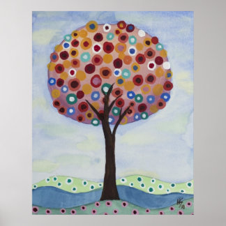 Polka Dot Tree von Heather Saulsbury Poster