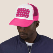 Polka Dot Trucker Hat (Hot Pink & Gray) Truckerkappe (Beispiel)
