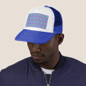 Polka Dot Trucker Hat (Lavender & Aqua) Truckerkappe (Beispiel)