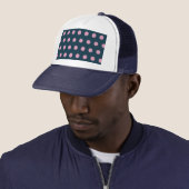 Polka Dot Trucker Hat (Midnight Blue & Soft Pink) Truckerkappe (Beispiel)