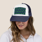 Polka Dot Trucker Hat (Navy Blue & Lime Green) Truckerkappe (Beispiel)