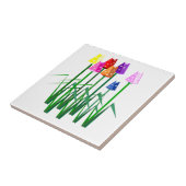 Polka Dot Tulips Keramik Tile Fliese (Seite)