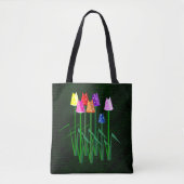 Polka Dot Tulips Tote Bag Tasche (Vorderseite)