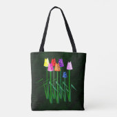 Polka Dot Tulips Tote Bag Tasche (Rückseite)