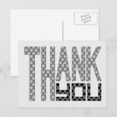 Polka Dot Typografie Danke, Postcard Postkarte (Vorne/Hinten)