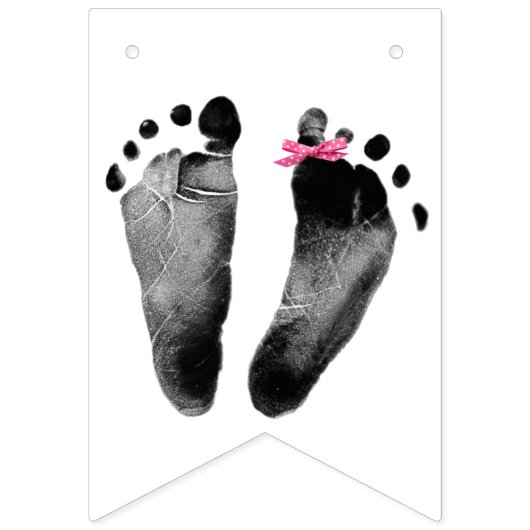 Polka Dot und Baby Footprints Wimpelkette (Zweite Fahne)