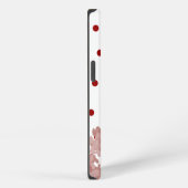 Polka Dot und Blumenmuster iPhone Hülle (Rechte Seite)