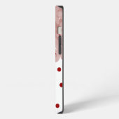 Polka Dot und Blumenmuster iPhone Hülle (Linke Seite)