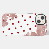Polka Dot und Blumenmuster iPhone Hülle (Rückseite (Horizontal))