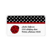 Polka Dot und Lady Bug Address Labels Adressaufkleber (Vorne)