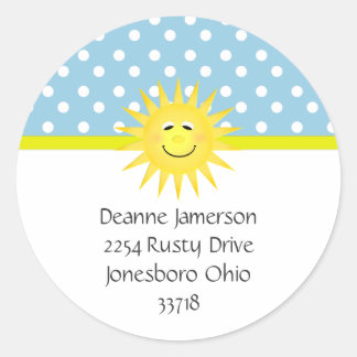 Polka Dot und Sunshine Address Stickers