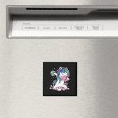 Polka Dot Unicorn Bowling Birthday Party Geschenk Magnet (In Situ (Geschirrspüler))