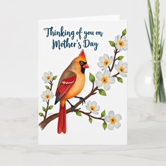 Polka Dot Vogel Frühling Karte (Vorderseite)