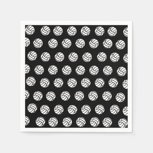 Polka Dot Volleyball Patten Paper Napkins Serviette (Vorderseite)