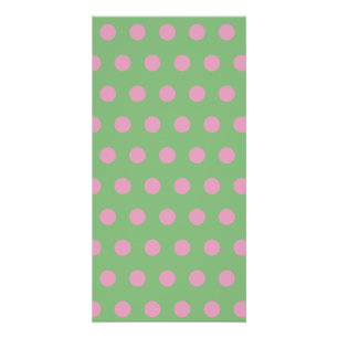 Polka Dot Wall Poster (Sage Green & Pastel Pink)