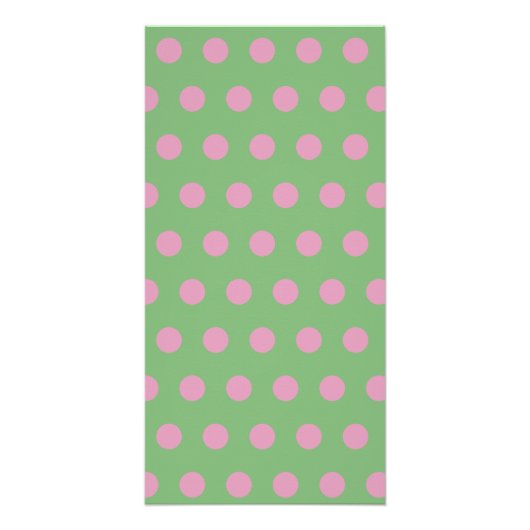Polka Dot Wall Poster (Sage Green & Pastel Pink) (Vorderseite)