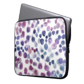 Polka Dot Wasserfarbe: Geometrisch Nahtlos. Laptopschutzhülle (Vorderseite Links)