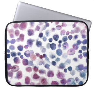 Polka Dot Wasserfarbe: Geometrisch Nahtlos. Laptopschutzhülle
