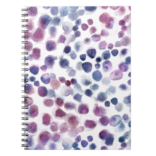 Polka Dot Wasserfarbe: Geometrisch Nahtlos. Notizblock (Vorderseite)