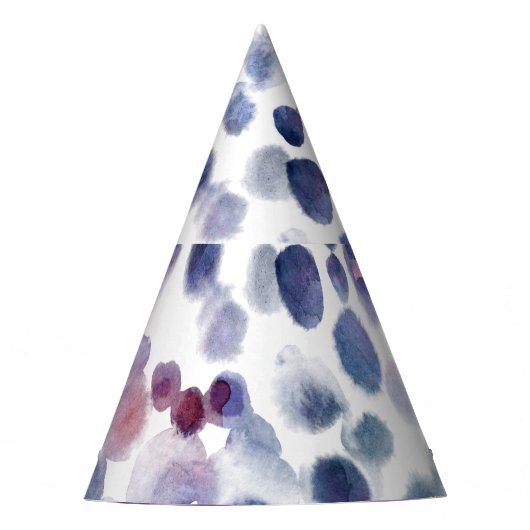 Polka Dot Wasserfarbe: Geometrisch Nahtlos. Partyhütchen (Vorderseite)