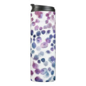 Polka Dot Wasserfarbe: Geometrisch Nahtlos. Thermosbecher (Nach rechts gedreht)