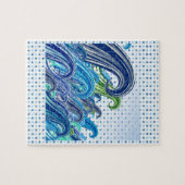 Polka Dot Waves of Blue Puzzle (Horizontal)