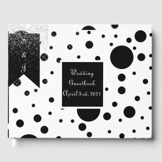 Polka Dot Wedding Guestbook Gästebuch (Vorderseite)