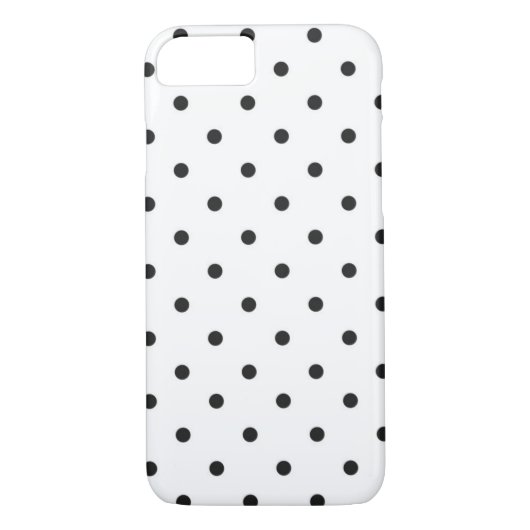 Polka Dot White & Black Case-Mate iPhone Hülle (Rückseite)