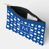 Polka Dot White Blue Zubehörtasche (Offen)