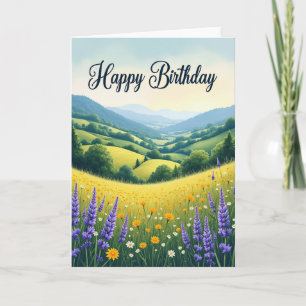 Polka Dot Wiesenblüten-Grußkarte Karte