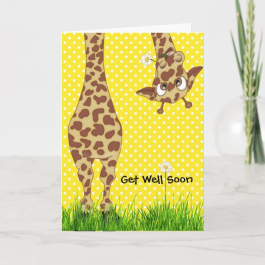 Polka Dot wird bald gut Giraffe Karte (Vorderseite)