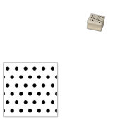 Polka Dot Wood Briefmarke (Plum & Silver) Gummistempel (Stempel)