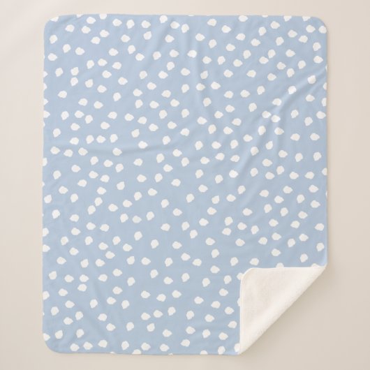 Polka Dot Wrapping Paper baby Boy Blue Sherpadecke (Vorderseite)