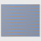 Polka Dot Wrapping Paper (Denim Blue & Orange) Geschenkpapier (Flach)