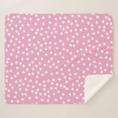 Polka Dot Wrapping Paper rosa Sherpadecke (Vorderseite (Horizontal))