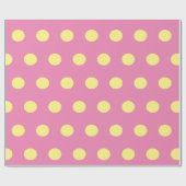 Polka Dot Wrapping Paper (rosa und weich gelb) Geschenkpapier (Flach)