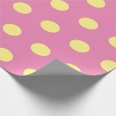 Polka Dot Wrapping Paper (rosa und weich gelb) Geschenkpapier (Ecke)