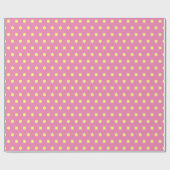 Polka Dot Wrapping Paper (rosa und weich gelb) Geschenkpapier (Flach)