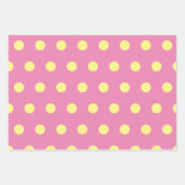 Polka Dot Wrapping Paper (rosa und weich gelb) Geschenkpapier Set (Vorderseite 2)