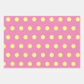 Polka Dot Wrapping Paper (rosa und weich gelb) Geschenkpapier Set (Vorderseite)