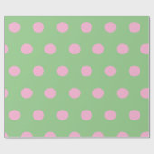 Polka Dot Wrapping Paper (Seite Grün & Pastell Pin Geschenkpapier (Flach)